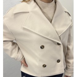 Veste trench court beige