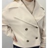 Veste trench court beige