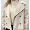 Veste trench court beige