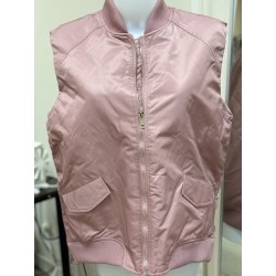 veste sans manches rose foncé